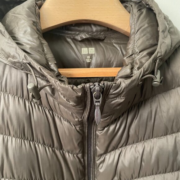 Ultra Light Down Long Coat with Hood - Picture 3 of 6